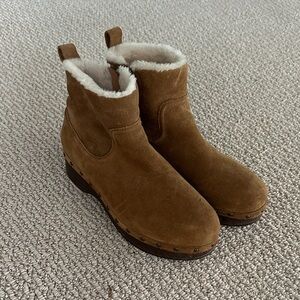 Madewell Marceline Clog Shearling Ankle Boots - Size 8